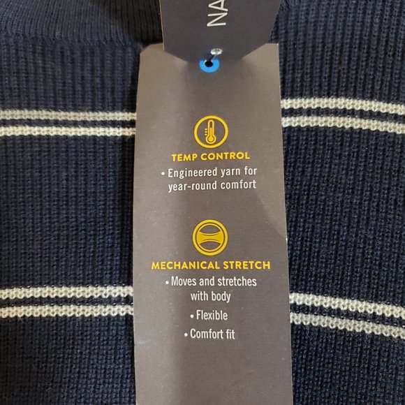 NWT Men's Nautica Navtech Striped Sweater, Sz XXL - Picture 5 of 7